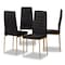 Baxton Studio Armand Modern Glam and Luxe Black Velvet Upholstered and Gold Finished Metal Dining Chair Set , PK4 193-4PC-11773-ZORO - alternate 5